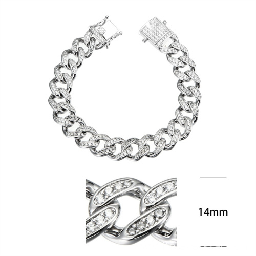 Hip Hop Jewelry Fashion Miami Cuban Chain Bracelet